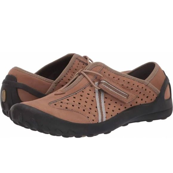 Privo Shoes - Clark's Privo Tequini Women's Brown Nubuck Leather Slip-On Hiking Shoes MINT
